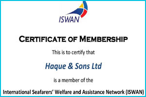 A Proud Member of the International Seafarers’ Welfare and Assistance Network (ISWAN).
